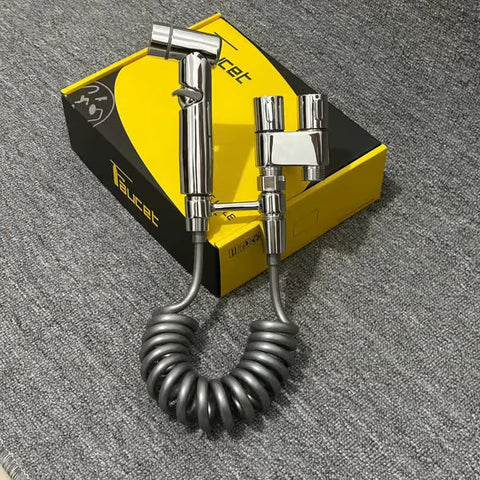 1-In-2-Handheld Out Dual Control Valve Bidet Sprayer for Toilet